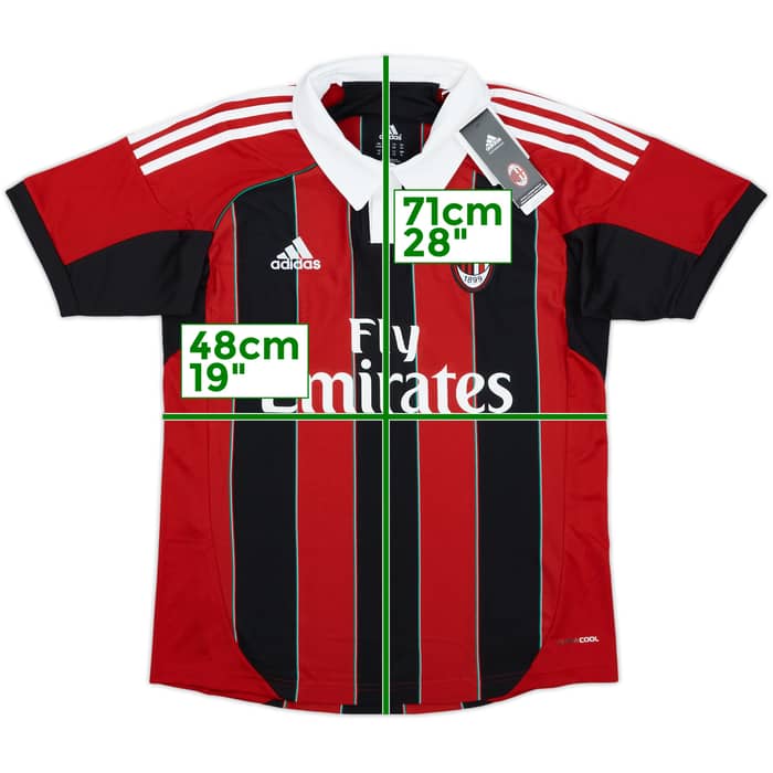 2012-13 AC Milan Home Shirt (XL.Boys)