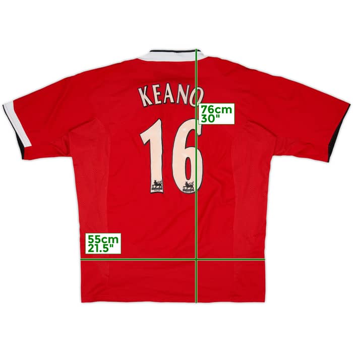 2004-06 Manchester United Home Shirt Keano #16 - 7/10 - (XL)