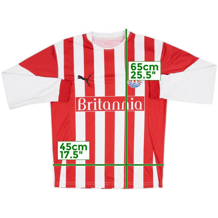 2005-06 Stoke City Home L/S Shirt - 7/10 - (S)