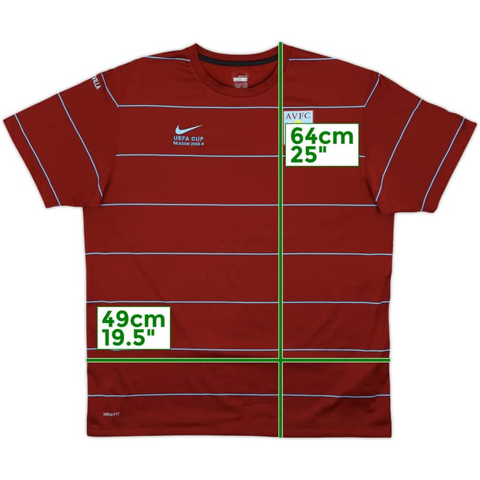 2008-09 Aston Villa 'UEFA Cup' Nike Training Shirt - 9/10 - (XL)