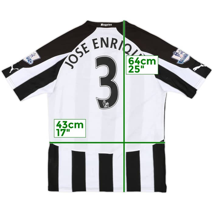 2010-11 Newcastle Home Shirt Jose Enrique #3 - 7/10 - (M)