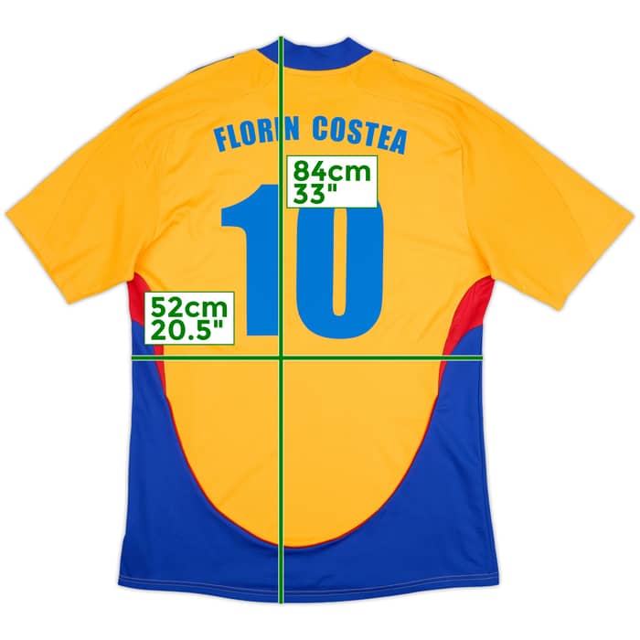 2008-09 Romania Player Issue Home Shirt Florin Costea #10 - 5/10 - (L)