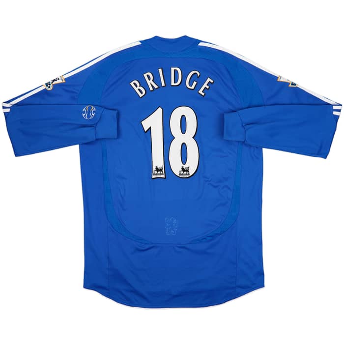 2006-08 Chelsea Home L/S Shirt Bridge #18 - 8/10 - (L)