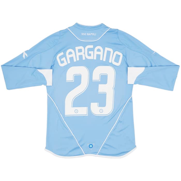 2007-08 Napoli Home L/S Shirt Gargano #23 - 7/10 - (XS)