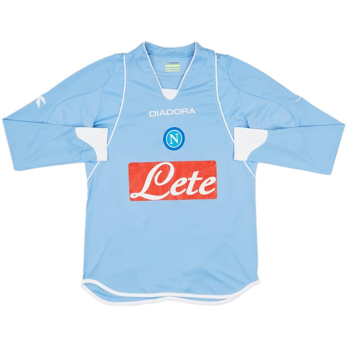 2007-08 Napoli Home L/S Shirt Gargano #23 - 7/10 - (XS)