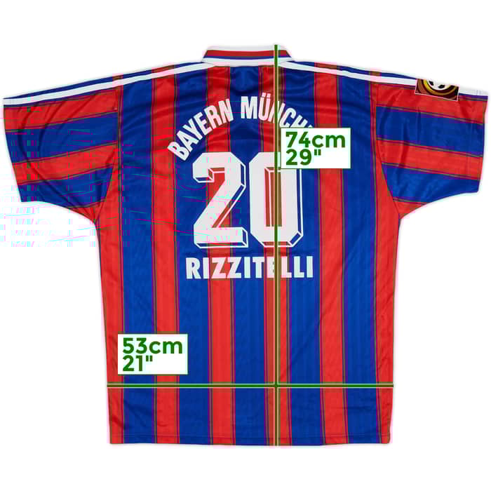 1995-97 Bayern Munich Home Shirt Rizzitelli #20 - 8/10 - (L)