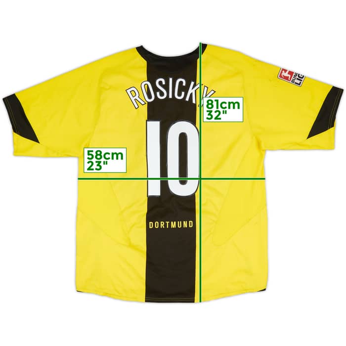 2005-06 Borussia Dortmund Home Shirt Rosicky #10 - 4/10 - (XL)
