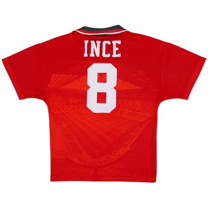 1994-96 Manchester United Home Full Kit Ince #8 - 7/10 - (L.Boys)