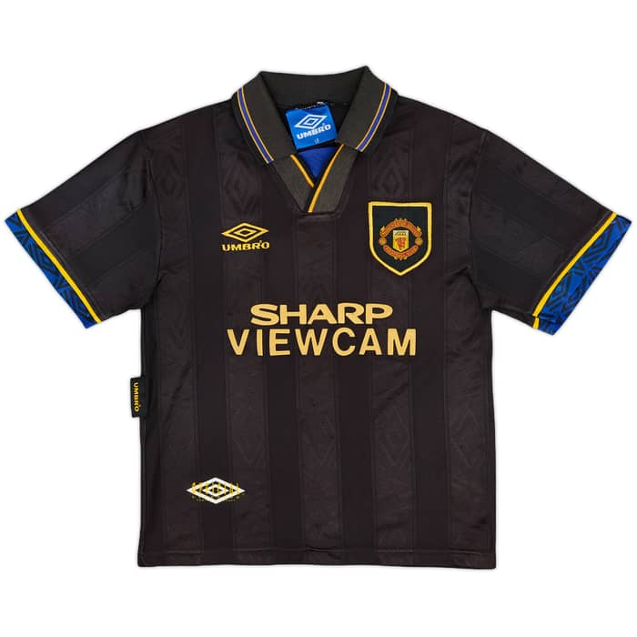 1993-95 Manchester United Away Full Kit Cantona #7 - 8/10 - (L.Boys)