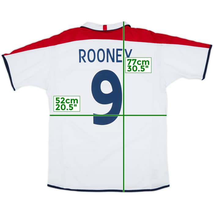 2003-05 England Home Shirt Rooney #9 - 6/10 - (L)