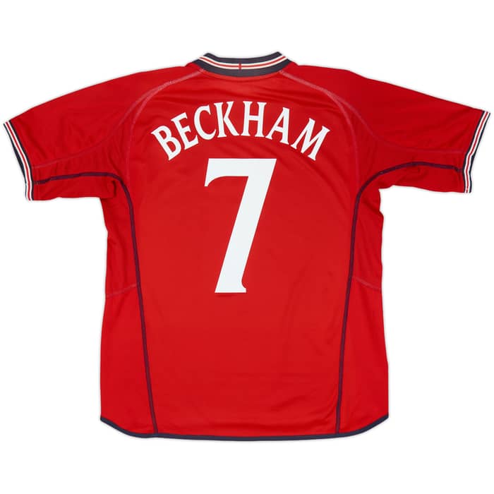 2002-04 England Away Shirt Beckham #7 - 6/10 - (M)