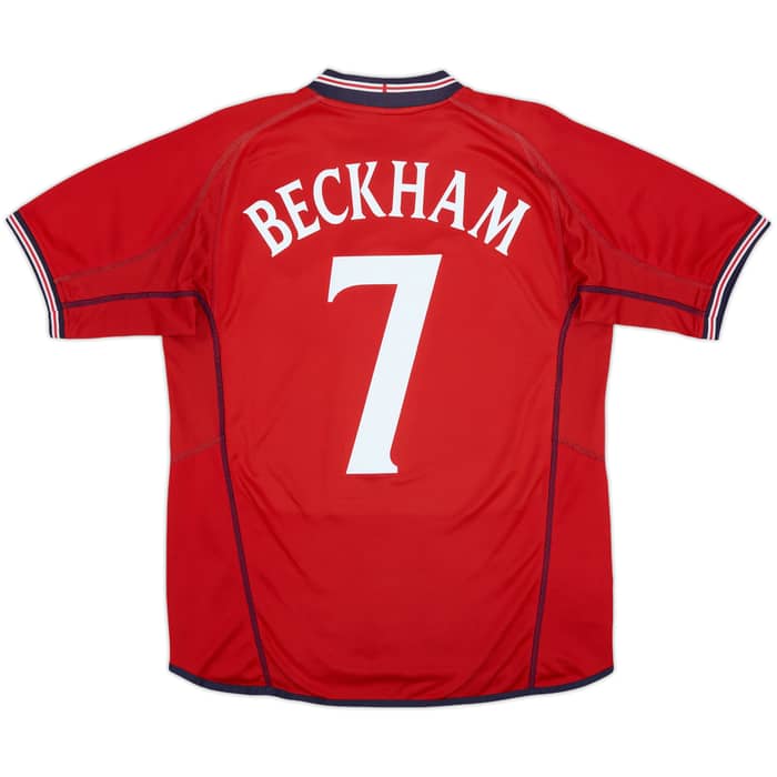 2002-04 England Away Shirt Beckham #7 - 6/10 - (L)