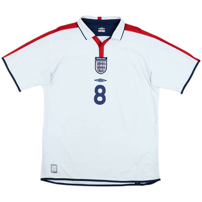 2003-05 England Home Shirt Scholes #8 - 6/10 - (XL)