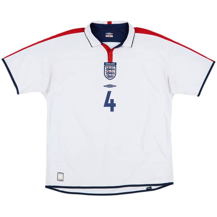 2003-05 England Home Shirt Gerrard #4 - 6/10 - (XXL)