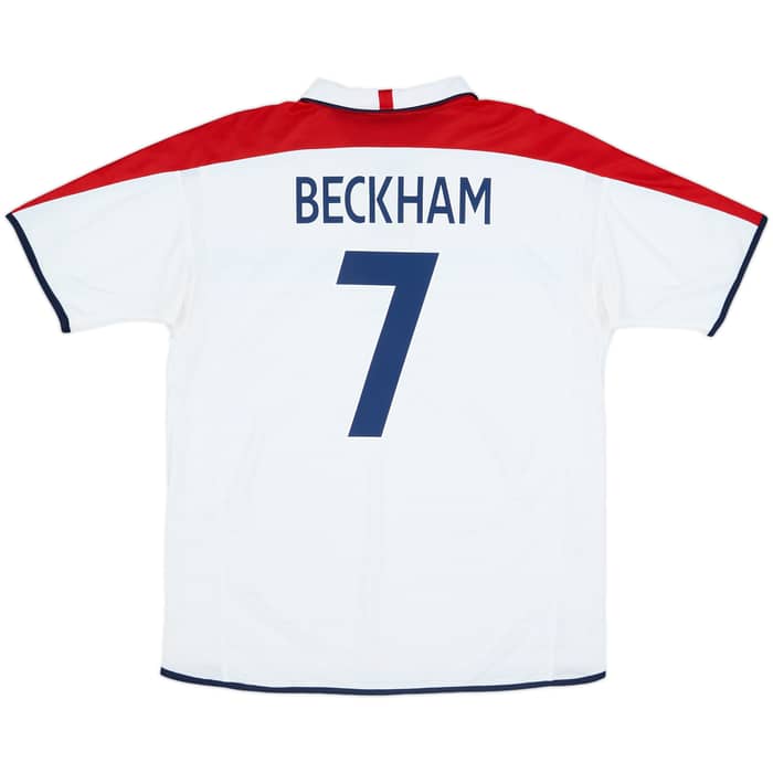 2003-05 England Home Shirt Beckham #7 - 6/10 - (XL)