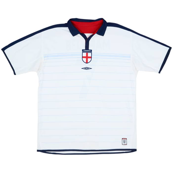 2003-05 England Home Shirt Beckham #7 - 6/10 - (XL)