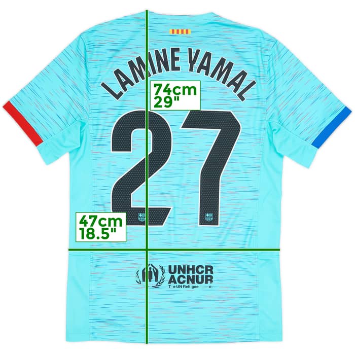 2023-24 Barcelona Third Shirt & Shorts Lamine Yamal #27 - 6/10 - (S)