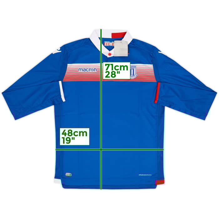 2017-18 Stoke City Away L/S Shirt (S)