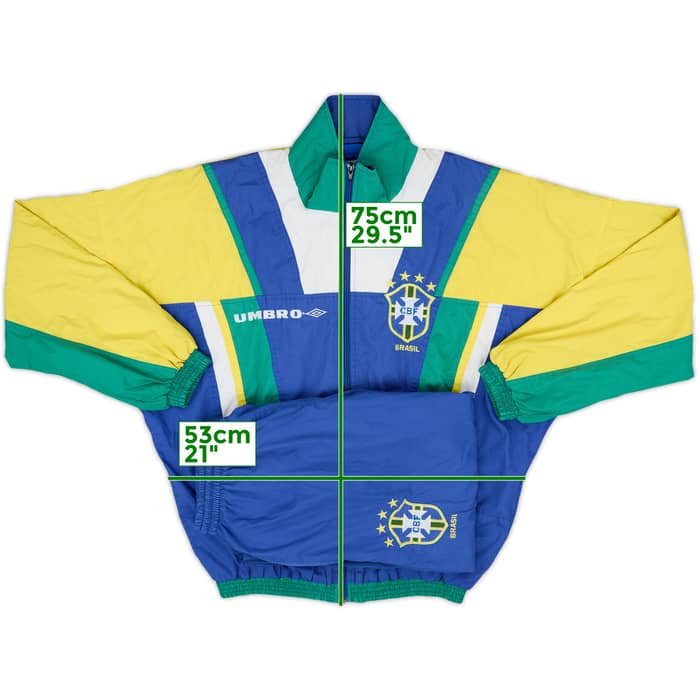 1994-96 Brazil Umbro Tracksuit - 8/10 - (M)