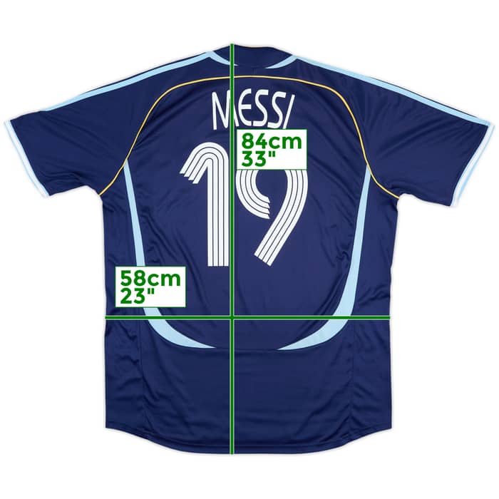 2006-07 Argentina Away Shirt Messi #19 - 8/10 - (XL)