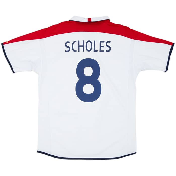 2003-05 England Home Shirt Scholes #8 - 7/10 - (XL)
