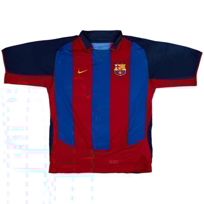 2003-04 Barcelona Home Shirt Ronaldinho #10 - 8/10 - (XL)
