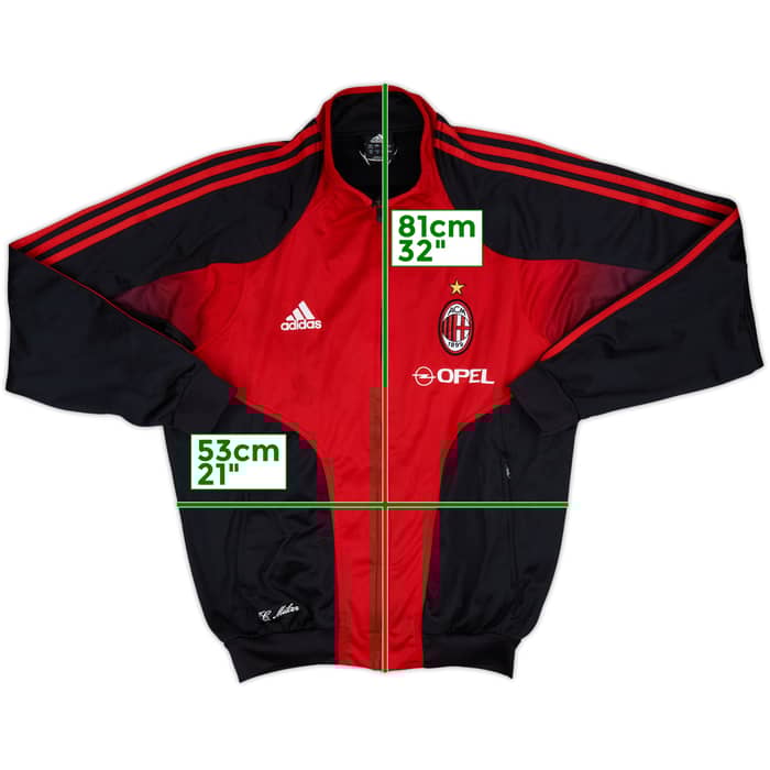 2004-05 AC Milan adidas Track Jacket - 8/10 - (L)