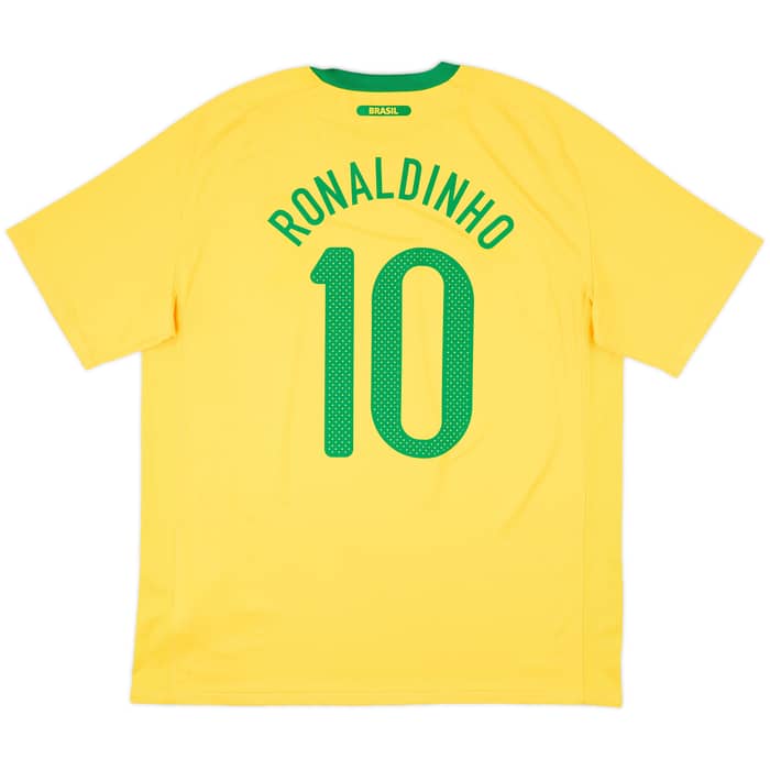2010-11 Brazil Home Shirt Ronaldinho #10 (XL)