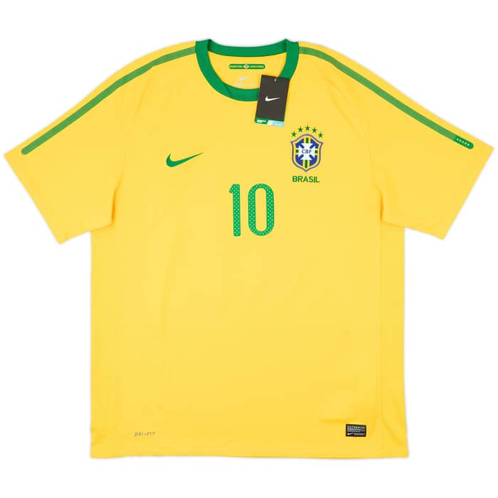 2010-11 Brazil Home Shirt Ronaldinho #10 (XL)