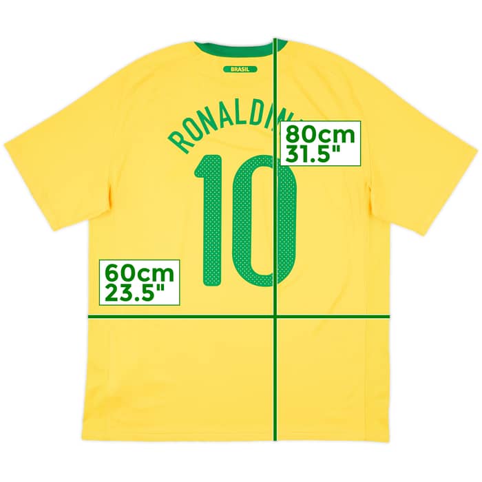 2010-11 Brazil Home Shirt Ronaldinho #10 (XL)