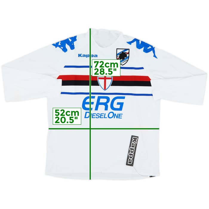 2007-08 Sampdoria Player Issue Away L/S Shirt (XL)