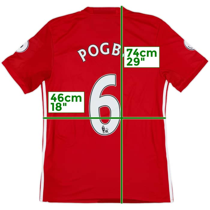 2016-17 Manchester United Home Shirt Pogba #6 (S)