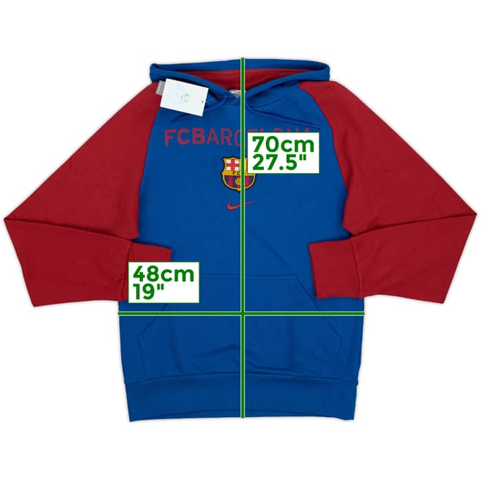 2009-10 Barcelona Nike Hooded Sweat Top (S)