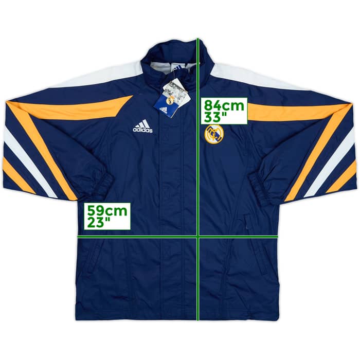 1998-99 Real Madrid adidas Hooded Rain Jacket (S)