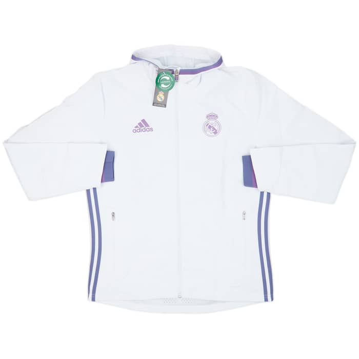 2016-17 Real Madrid adidas Hooded Full Tracksuit (M)
