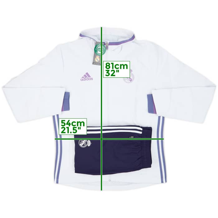 2016-17 Real Madrid adidas Hooded Full Tracksuit (M)