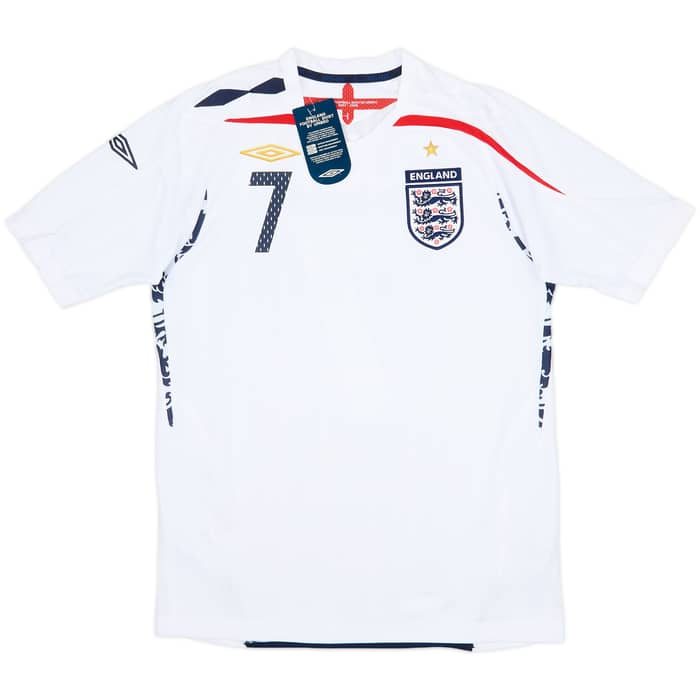 2007-09 England Home Shirt Beckham #7 (S)