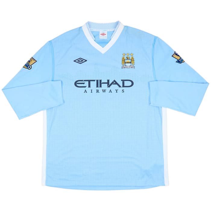 2011-12 Manchester City Home L/S Shirt Champions #12 - 10/10 - (XL)