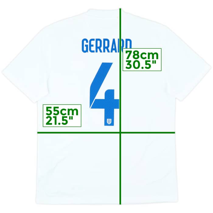2014-15 England Home Shirt Gerrard #4 (L)
