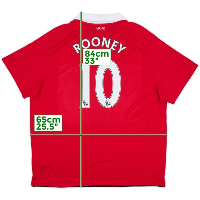 2010-11 Manchester United Home Shirt Rooney #10 (XXL)