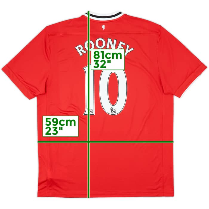 2011-12 Manchester United Home Shirt Rooney #10 (XL)