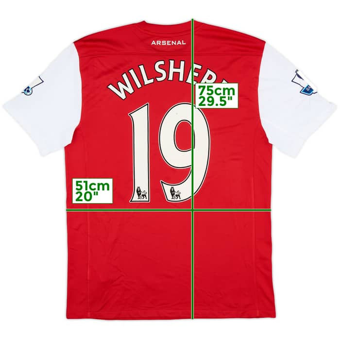 2011-12 Arsenal Home Shirt Wilshere #19 (M)