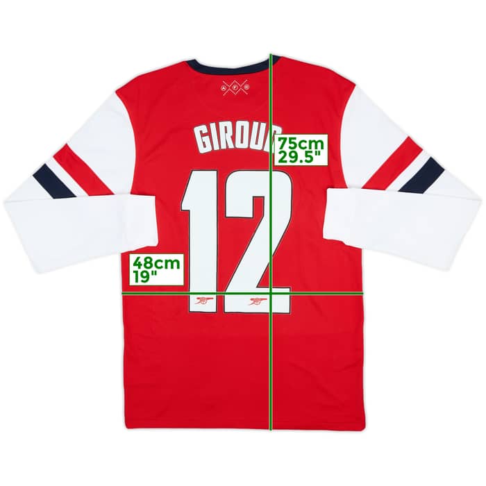 2012-14 Arsenal Home L/S Shirt Giroud #12 (S)