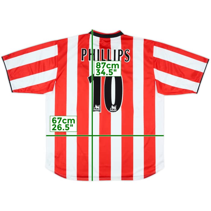 2000-02 Sunderland Home Shirt Phillips #10 (XXL)