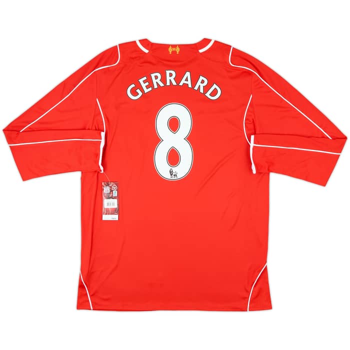 2014-15 Liverpool Home L/S Shirt Gerrard #8 (XL)