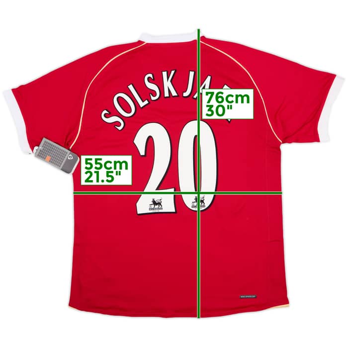 2006-07 Manchester United Home Shirt Solskjaer #20 (L)