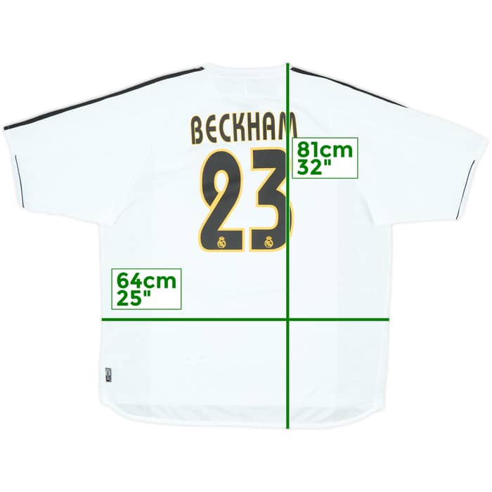 2003-04 Real Madrid Home Shirt Beckham #23 (XL)
