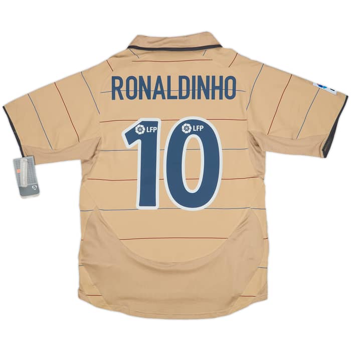 2003-05 Barcelona Away Shirt Ronaldinho #10 (S)