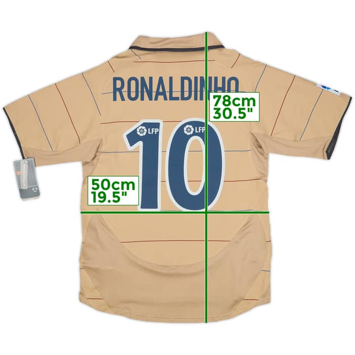 2003-05 Barcelona Away Shirt Ronaldinho #10 (S)