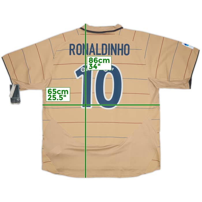 2003-05 Barcelona Away Shirt Ronaldinho #10 (XXL)